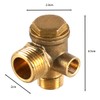 Laroal 3 Way Brass Air Compressor Check Valve Male Thread