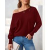 BTFBM Womens Trendy Off Shoulder Sweater 2024 Fall Long Sleeve