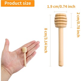 SLNXA 100 Piezas Cucharas para la Miel Palitos de Miel de Hogar Varillas de para Mezclar Miel Cuchara de Miel Portátil de Madera para el Hogar Varillas de para Miel de Mermelada Dispensar Llovizna