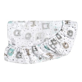 Flyideas Set of 3 2 Flannel Fitted Sheets + 1 Waterproof Mattress Protector for Prams 75 x 35 cm - 100% Warm, Soft Cotton Sheet for Babies and Newborns, Perfect for Winter