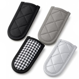 4 Pcs Cast Iron Handle Covers, Hot Pan Handle Sleeve Skillet Mitt Holder