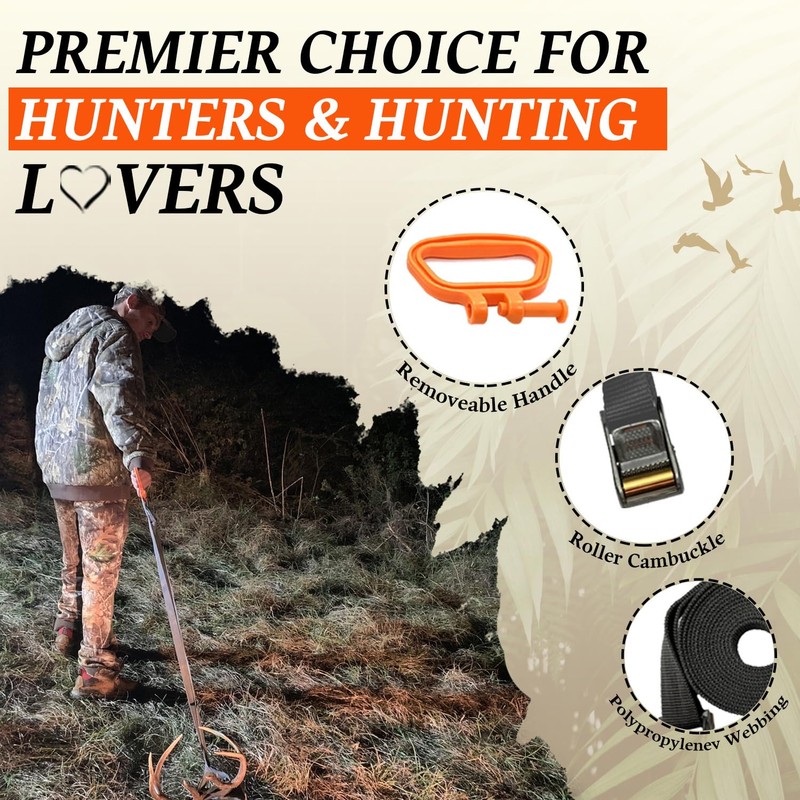 MULTUS Sportsman Deer Drag & Tie Down Strap – 2-in-1