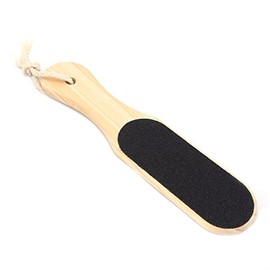 Lima de madera para pies, raspador de pies suave y áspero con cordón para pedicura y cuidado de los pies para quitar la piel muerta de los pies