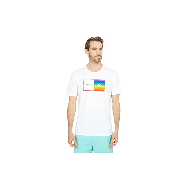 Hurley Pride Halfer Short Sleeve Tee White LG