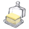 Dicunoy 2 Pack Glass Butter Dishes with Lids, Mini Butter