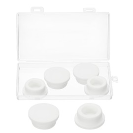 MECCANIXITY Silicone Rubber Hole Plug Soft Flexible Stoppers T-Shaped Silicone Plugs with Box for 29mm Hole White 6 Pieces