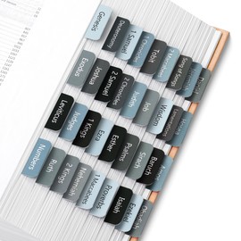Mr. Pen- Bible Tabs, 75 Tabs, Onyx Shadow, Laminated Bible Tabs for Women and Men, Bible Tabs for Study Bible, Bible Index Tabs, Bible Book Tabs, Bible Labels Tabs, Mr Pen Bible Tabs