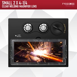 2" x 4.25" Welding Helmet Hood Magnification Magnifying Magnifier Cheater Plastic Lenses Plate (Polycarbonate, 1.00 Diopter) - Pack of 2