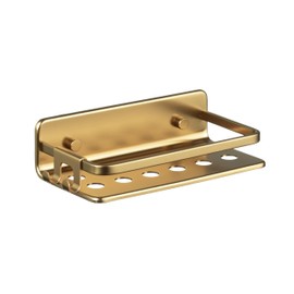 TATAY Bathroom basket Collection Serenity, Made of Aluminium, Color Gold. Measures 10x20x5.5 cm