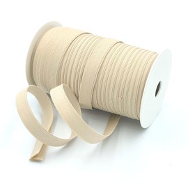 Craft Cult 12mm Plain Double Fold Bias Binding Tape - 25 Metre Roll (129 - Beige)