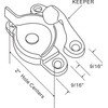 QCAA Zinc Die Cast Window Sash Lock, Antique Brass Brushed,