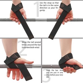 Wrist Straps for Weightlifting Competition Grade Rugged pol Grip & Padded Neoprene 100% polyester. Gym Straps | Weight Lifting Wrist Straps for Deadlift, Bodybuilding, Powerlifting (1 pair)
