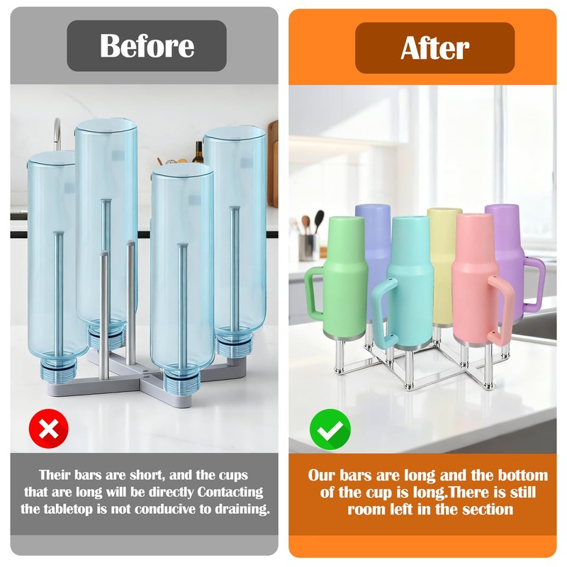 Palksky Foldable Bottle Drying Rack for Water Bottles & Cups