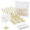 Round Gold Table Number Holders, 16 Pack 3.35 Inch Desktop