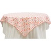 Lobster 54" INCH White Square Table Topper: Red Crawfish Pattern