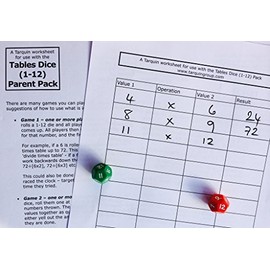 Multiplication Times Tables Dice Pack for Parents (up to 12 Times Tables)