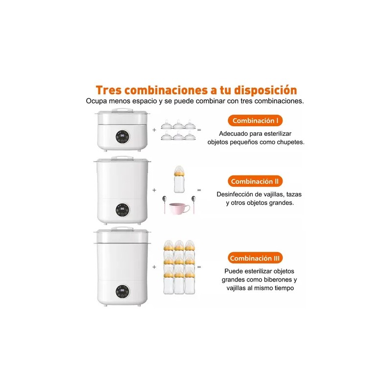 Esterilizador Biberones 4 En 1 600w Gran Capacidad