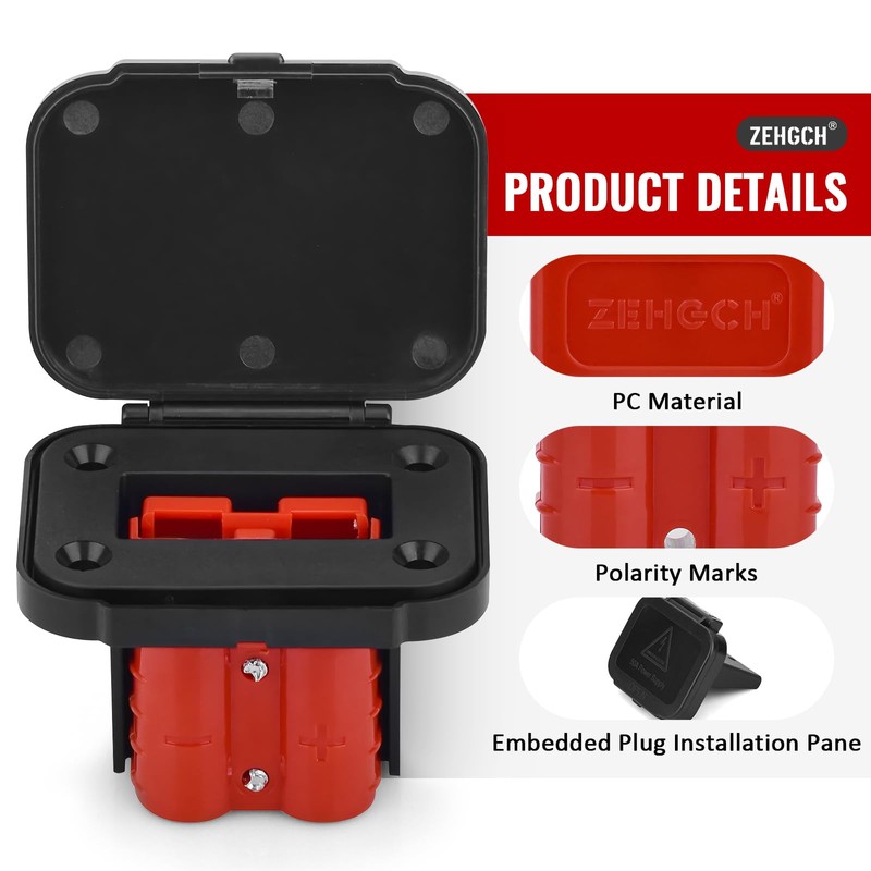 ZEHGCH 2PCS 12-36V Battery Quick Connect/Disconnect Electrical Connector Plug Kit
