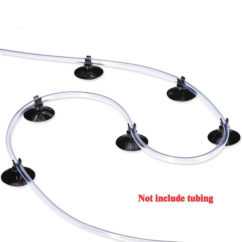HONBAY 20pcs Aquarium Black Sucker Clip Suction Cups Airline Tubing