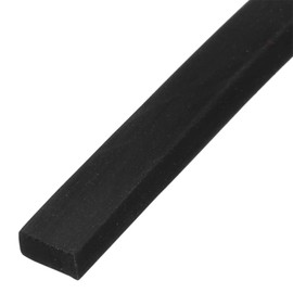 TOP-VIGOR Neoprene Rubber Sheet Roll 5mm x 3mm x 1.5m Solid Rubber Strip for DIY Gaskets, Sealing, Crafts, Door Seal, Weather Stripping, Black