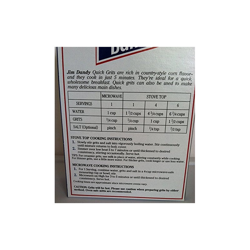 Jim Dandy Enriched Quick Grits, 16 Ounce Box (Pack of