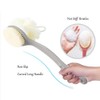 Shower Body Brush with Bristles and Loofah,Back Scrubber Bath Mesh