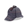 ZAFS Mens Deerstalker Sherlock Holmes Cap Herringbone Houndstooth Tweed Wool
