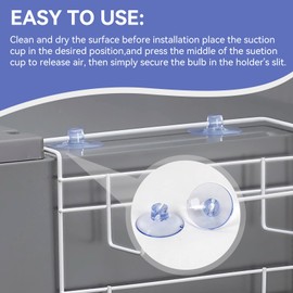 Pack of 40 Suction Cups for Fairy Lights, Suction Cups for Fairy Lights, Transparent with Slot, PVC Suction Cup Hooks, Windows, No Drilling, Suction Cup Holder, for Home Decoration, Kitchen, Party