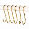 10 Pack Gold S Hooks for Hanging, Stainless Steel S