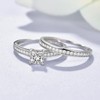 Bonlavie Wedding Bands Engagement Rings Set Princess Cut 1.35ct White