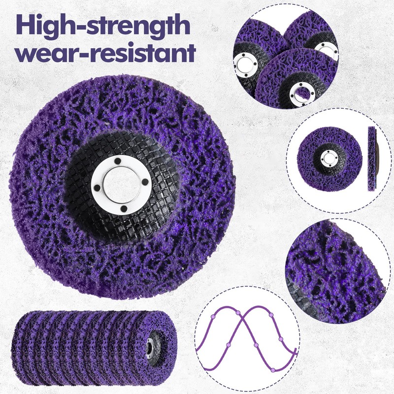 Landhoow 20 Pcs Strip Discs Rust Remover Wheel 4" x