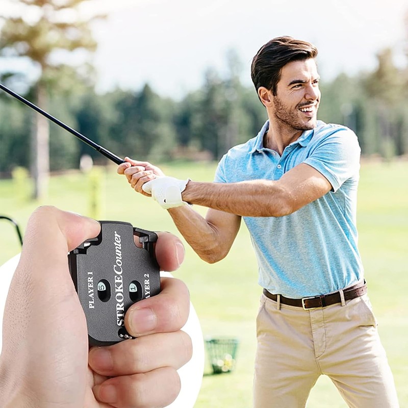 Gzcnsel Golf Stroke Counter Clicker with Bead Chain Counter –