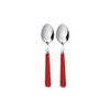 Excèlsa"Trendy" Pack Of 2 Red Coffee Spoons