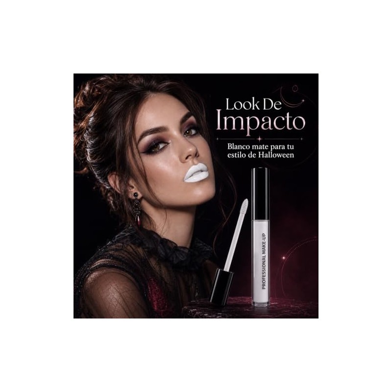 Lápiz Labial Blanco para Halloween, Maquillaje Halloween