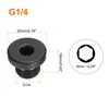 sourcing map 5Pcs G1/4, Outer Hex Head Thread Pipe Plug