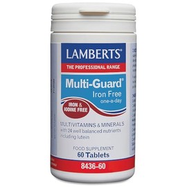Lamberts Multi-Guard Iron Free 60 Tablets – High Strength Multivitamin Without Iron or Iodine – with B Vitamins