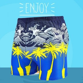 a438 Men's Plus Size Printed Boxer Swim Trunks - Loose & Comfortable for Adults (Up to 60kg) 80.00kg/601 10ea