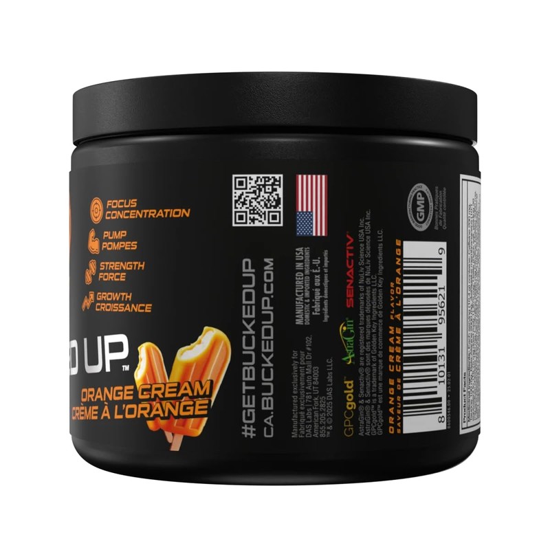 Bucked Up Pre-Workout Powder, 25 Serve (Orange Cream)