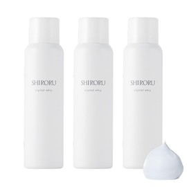 【SHIRORU】Crystal Whip "Efficacy Evaluation Test Passed for Pore Dirt and Dead Skin Removal" (Carbonic Acid Foam Facial Cleanser, Foam Facial Cleanser, Carbonic Acid Foam, Dense Foam) (120g × 3 tubes)