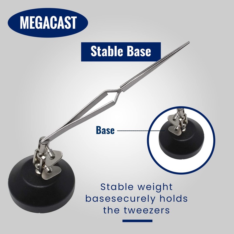 MegaCast Third Hand with Tweezers, Black, Modern Style