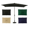 Island Umbrella Nassau 6.5-ft x 10-ft Rectangular Market - Black