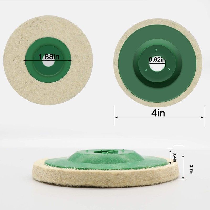 ANCIRS 5 Pack 4 Inch Round Wool Felt Disc Wheel