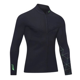ZCCO Men's 3 mm Wetsuit with Zip Front, Long Sleeves, Diving Suit for Swimming, Snorkelling, Diving, Surfing (3FT-MN-2XL)