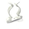 5 x White Plastic Coated Terry Towelling Tool Clips Diameter