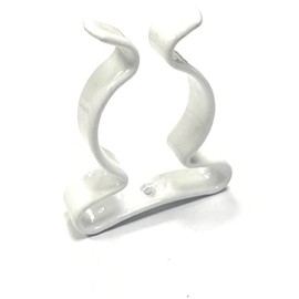5 x White Plastic Coated Terry Towelling Tool Clips Diameter 16mm