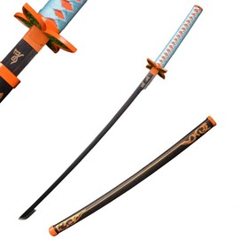 Sword Valley Kochou Shinobu Sword 40.55″ - Cosplay Prop Anime Katana Samurai Sword - Anime Original Texture Carbon Steel Blade Carving Symbol