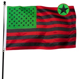 Afro American Flag 3x5 Feet for Outside - Heavy Duty Nylon, Sewn Stripes, Fade Proof, Longest Lasting - Pan-African National Flag 3 X 5 FT with Brass Grommets Party Festival Indoor and Outdoor Decor