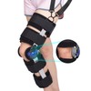 Hinged Knee Brace ROM Post Op Knee Immobilizer Adjustable Knee