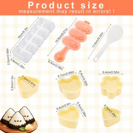 Onigiri Mold Set, Funny Musubi Press with Rice Spoon Non-Stick Japanese Sushi Making Kit for Kids Lunch Bento