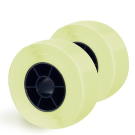 OROSAUR Label Maker Tape, Yellow Continuous Paper Label Printer Tape Roll Waterproof Self-Adhesive Labels Tape Refills for HP1 Label Maker DIY Labeling Tape Replacement Labels 0.42 inch x 21' (2PCS)